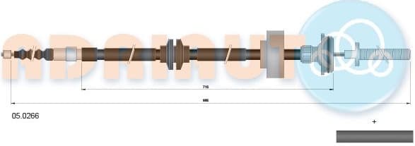 Cable Pull, parking brake 05.0266