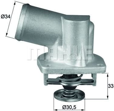 Thermostat, coolant BEHR TI13292D - image 2