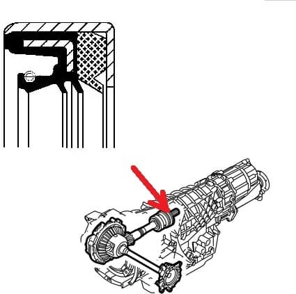 Seal gear box rear 010 35711B - image 2
