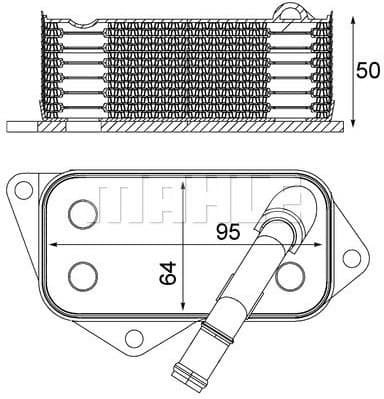 Oil Cooler, engine oil BEHR CLC 12 001S - image 2
