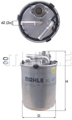 Fuel Filter KL497D - image 2