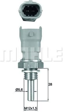 Sensor, coolant temperature BEHR TSE10 - image 2