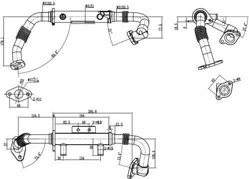 Cooler, exhaust gas recirculation 48409