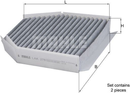Filter, cabin air LAK278/S - image 2