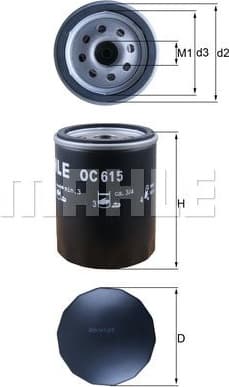 Oil Filter OC615 - image 2