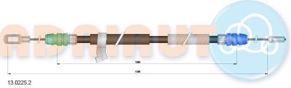Cable Pull, parking brake 13.0225.2