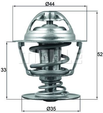 Thermostat, coolant BEHR TX17388D - image 2
