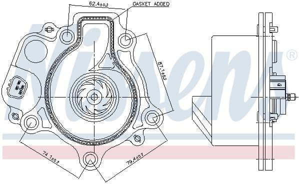Water Pump, engine cooling 831074