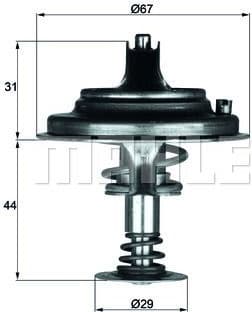 Thermostat, coolant BEHR TX2680D - image 2