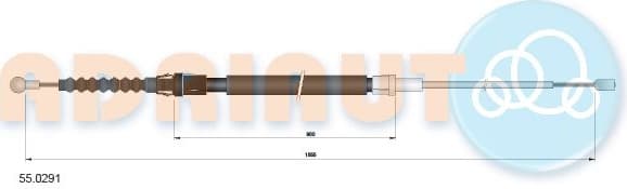 Cable Pull, parking brake 55.0291