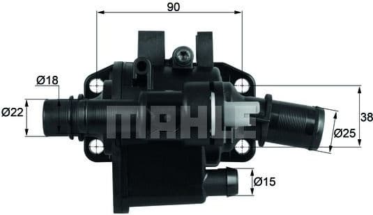 Thermostat, coolant BEHR TH4283 - image 2