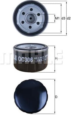 Filter oil OC306 - image 2