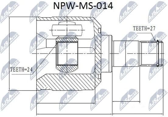 Joint Kit, drive shaft NPW-MS-014 - image 2