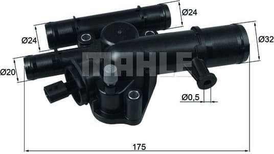 Thermostat, coolant BEHR TI24389 - image 2