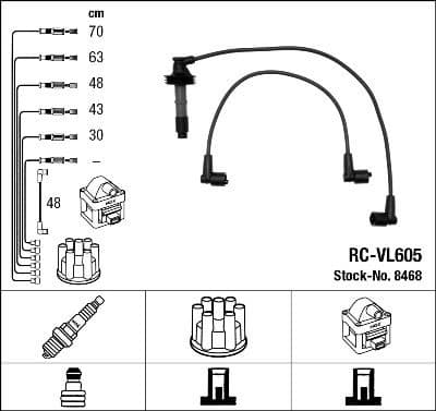 Ignition Cable Kit RC-VL605
