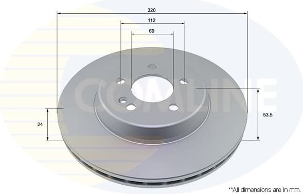 Brake disc, 1pcs REAR ADC4080V