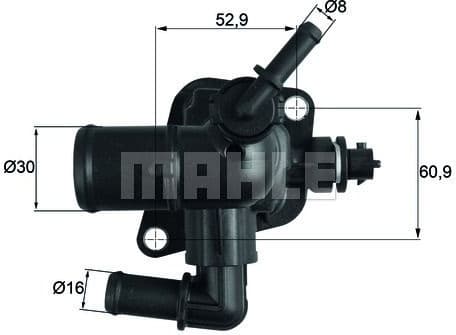 Thermostat, coolant BEHR TI25188D - image 2