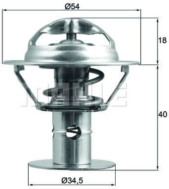 Thermostat, coolant BEHR TX18086D - image 2