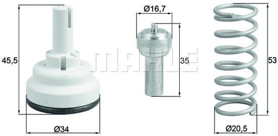 Thermostat, coolant BEHR TX18287D - image 2