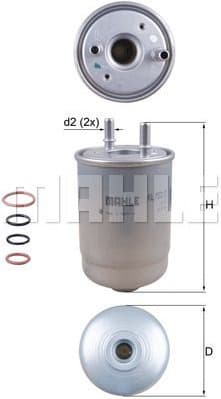 Fuel Filter KL752/2D - image 2