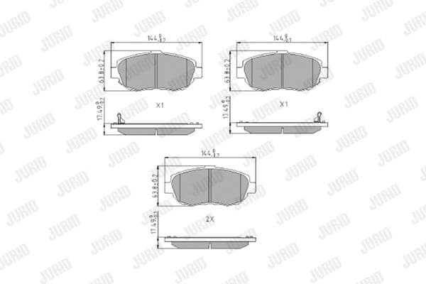 Brake Pad Set, disc brake 572380J