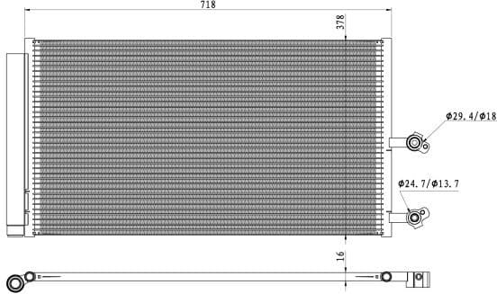 Condenser, air conditioning EASY FIT 350450