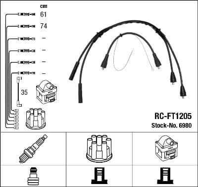 Ignition Cable Kit RC-FT1205