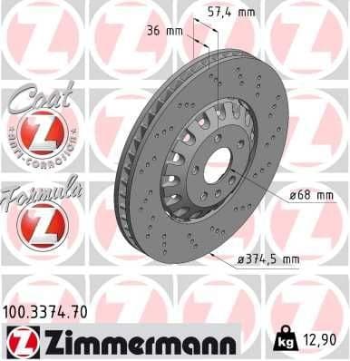 Brake Disc FORMULA Z BRAKE DISC 100.3374.70