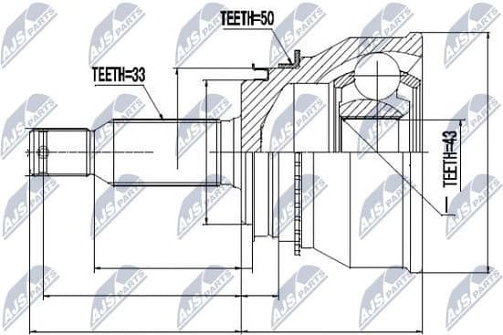 Joint Kit, drive shaft NPZ-MS-038 - image 2
