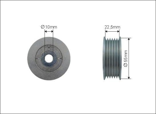 Deflection/Guide Pulley, V-ribbed belt 500188