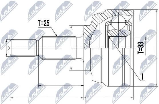 Joint Kit, drive shaft NPZ-RE-044 - image 2