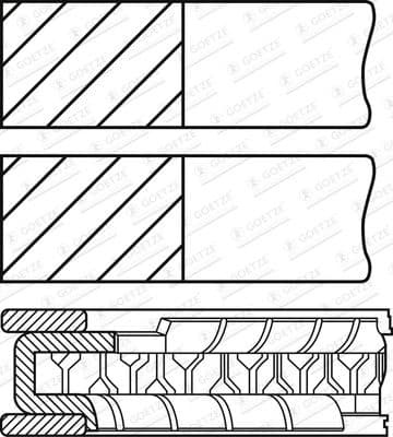 Piston Ring Set 08-107400-00 - image 2