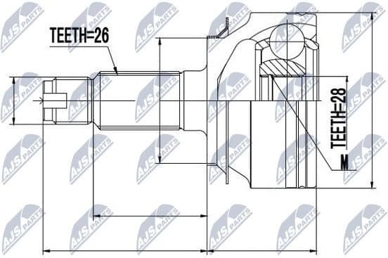 Joint Kit, drive shaft NPZ-HD-055