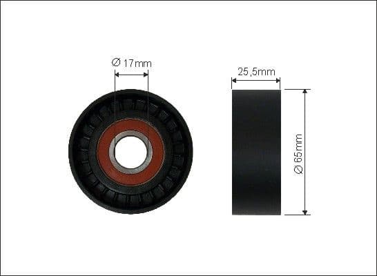 Tensioner Pulley, V-ribbed belt 326-00