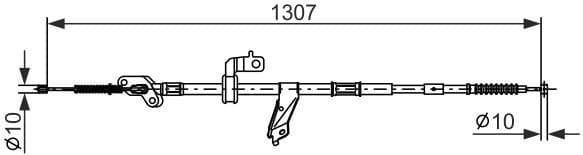 Cable Pull, parking brake 1987482901