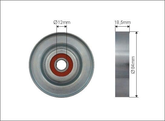 Tensioner Pulley, V-ribbed belt 500161