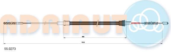 Cable Pull, parking brake 55.0273