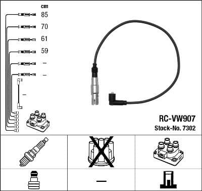 Ignition Cable Kit RC-VW907