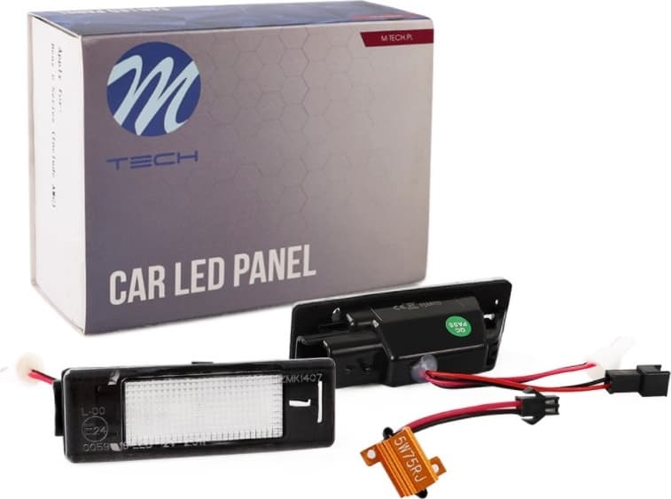 Valstybinio numerio žibintas 2X LED Daugeliui Peugeot, Citroen