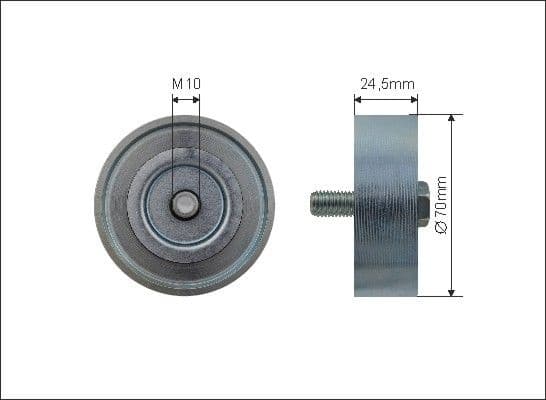 Deflection/Guide Pulley, V-ribbed belt 500424