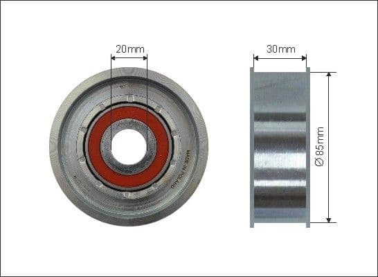 Deflection/Guide Pulley, V-ribbed belt 500100