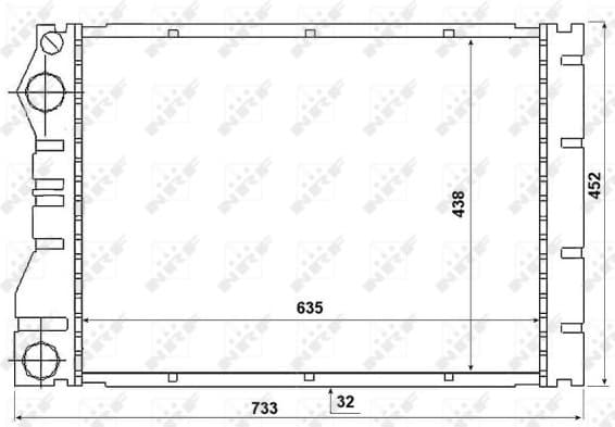 Radiator, engine cooling 53975