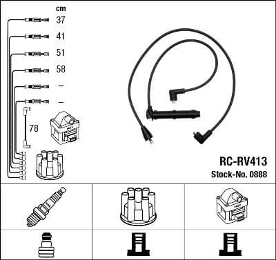 Ignition Cable Kit RC-RV413