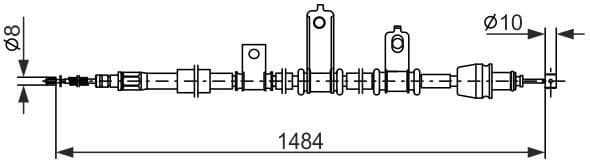 Cable Pull, parking brake 1987482920