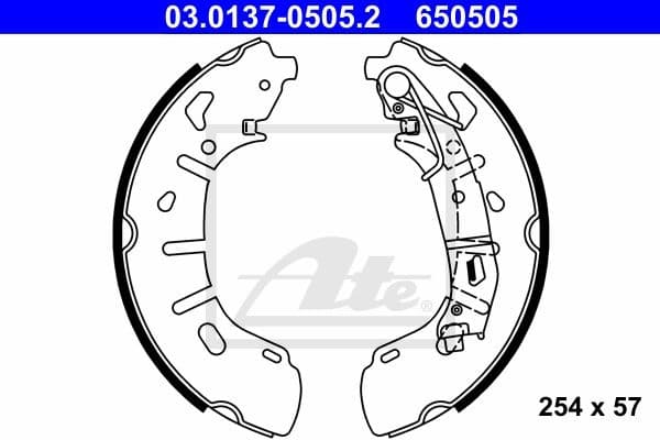 Brake Shoe Set 03.0137-0505.2