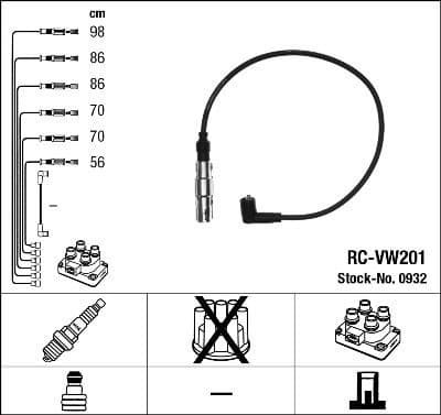 Ignition Cable Kit RC-VW201