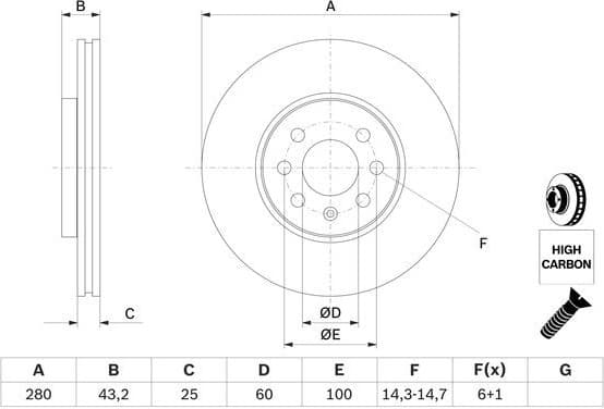 Brake Disc 0986479B68 - image 5