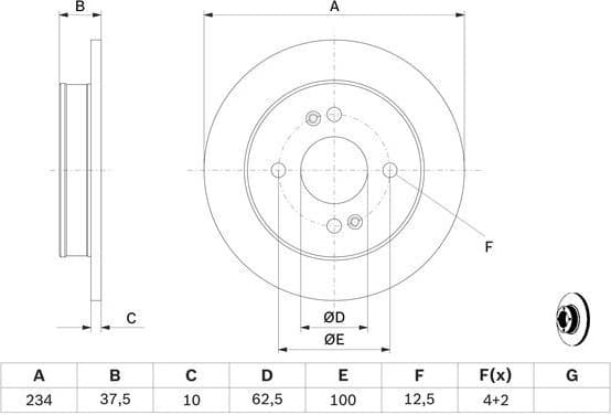 Brake Disc 0986479B95 - image 5