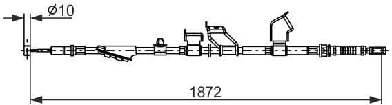 Cable Pull, parking brake 1 987 482 910