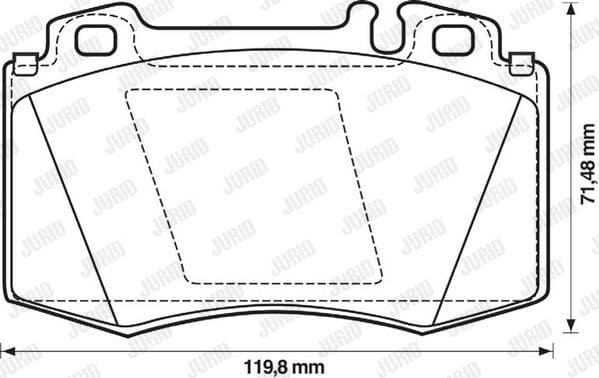 Brake Pad Set, disc brake Jurid White Low Dust 571961JC - image 2